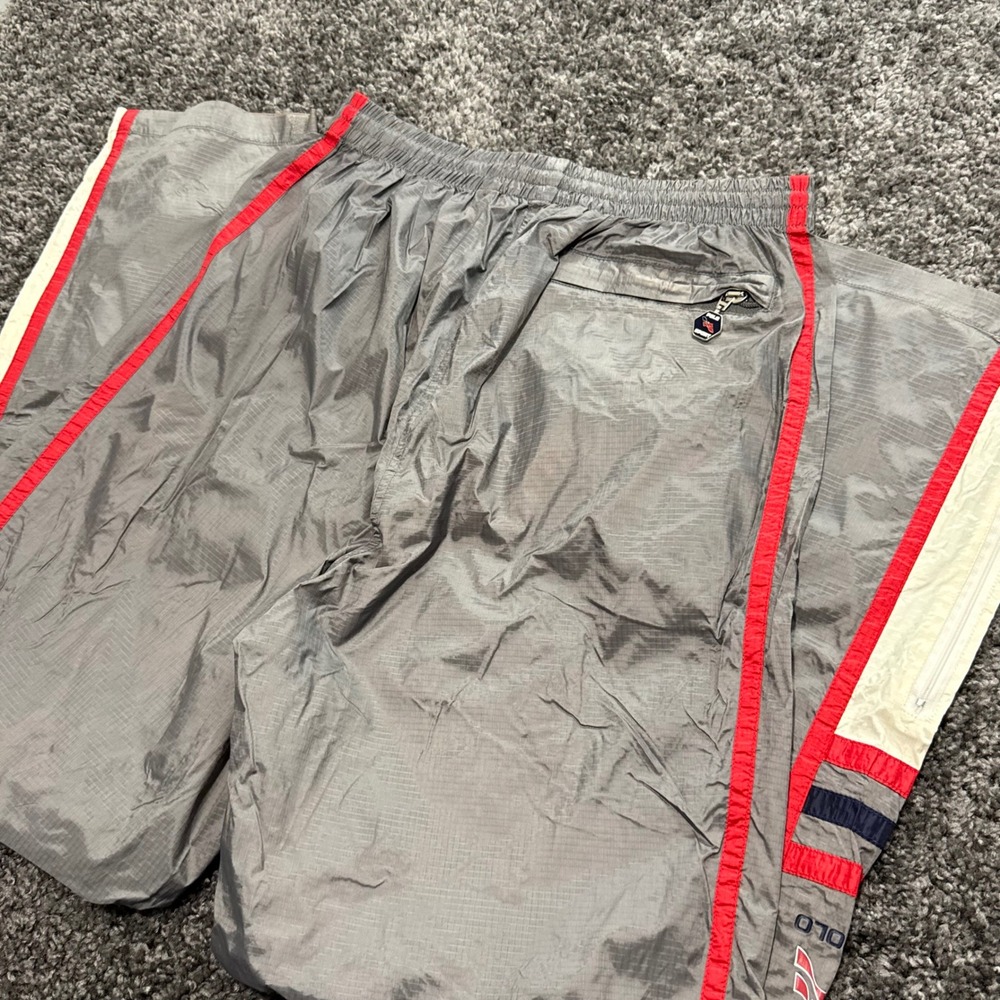 Vintage Polo Sport Ralph Lauren Track Pants Mens Grey Excellent Ripstop Nylon L